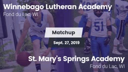 Matchup: Winnebago Lutheran vs. St. Mary's Springs Academy  2019