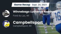 Recap: Winnebago Lutheran Academy  vs. Campbellsport  2021