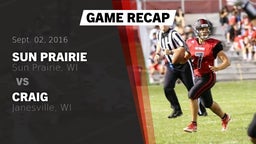 Recap: Sun Prairie  vs. Craig  2016