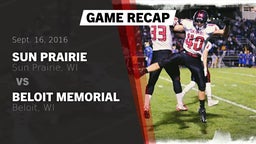 Recap: Sun Prairie  vs. Beloit Memorial  2016