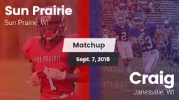 Matchup: Sun Prairie vs. Craig  2018