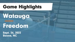 Watauga  vs Freedom  Game Highlights - Sept. 26, 2022