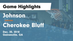 Johnson  vs Cherokee Bluff   Game Highlights - Dec. 20, 2018