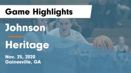 Johnson  vs Heritage  Game Highlights - Nov. 25, 2020