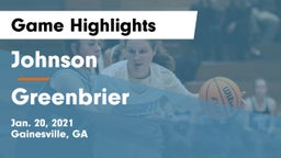 Johnson  vs Greenbrier  Game Highlights - Jan. 20, 2021