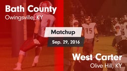 Matchup: Bath County vs. West Carter  2016