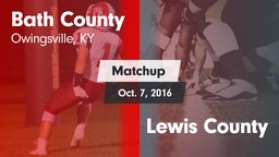 Matchup: Bath County vs. Lewis County 2016