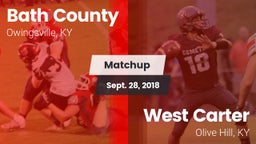 Matchup: Bath County vs. West Carter  2018