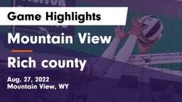 Mountain View  vs Rich county Game Highlights - Aug. 27, 2022