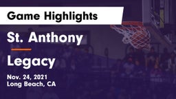 St. Anthony  vs Legacy  Game Highlights - Nov. 24, 2021
