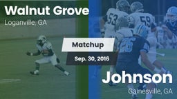 Matchup: Walnut Grove vs. Johnson  2016