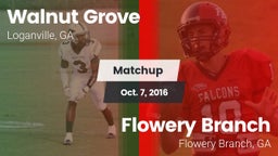 Matchup: Walnut Grove vs. Flowery Branch  2016