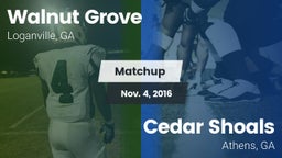 Matchup: Walnut Grove vs. Cedar Shoals  2016