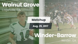 Matchup: Walnut Grove vs. Winder-Barrow  2017