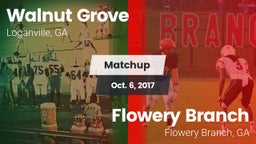 Matchup: Walnut Grove vs. Flowery Branch  2017