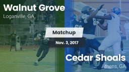 Matchup: Walnut Grove vs. Cedar Shoals   2017
