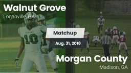 Matchup: Walnut Grove vs. Morgan County  2018