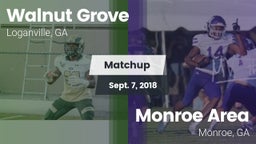 Matchup: Walnut Grove vs. Monroe Area  2018