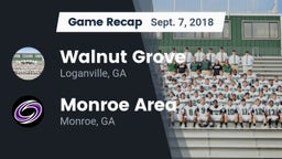 Recap: Walnut Grove  vs. Monroe Area  2018
