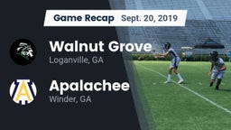 Recap: Walnut Grove  vs. Apalachee  2019