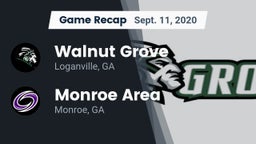 Recap: Walnut Grove  vs. Monroe Area  2020