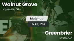 Matchup: Walnut Grove vs. Greenbrier  2020