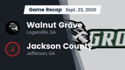 Recap: Walnut Grove  vs. Jackson County  2020