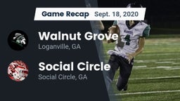 Recap: Walnut Grove  vs. Social Circle  2020