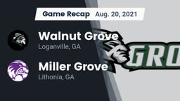 Recap: Walnut Grove  vs. Miller Grove  2021