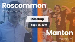 Matchup: Roscommon vs. Manton  2019