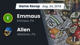 Recap: Emmaus  vs. Allen  2018