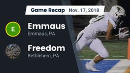 Recap: Emmaus  vs. Freedom  2018