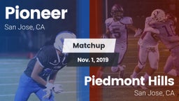 Matchup: Pioneer vs. Piedmont Hills  2019