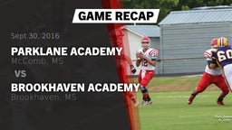Recap: Parklane Academy  vs. Brookhaven Academy  2016