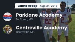 Recap: Parklane Academy  vs. Centreville Academy  2018