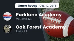 Recap: Parklane Academy  vs. Oak Forest Academy  2018
