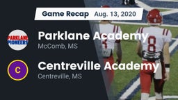 Recap: Parklane Academy  vs. Centreville Academy  2020