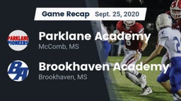 Recap: Parklane Academy  vs. Brookhaven Academy  2020