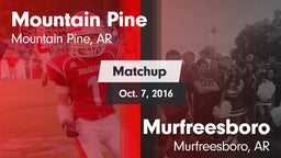 Matchup: Mountain Pine vs. Murfreesboro  2016
