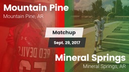 Matchup: Mountain Pine vs. Mineral Springs  2017