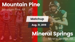 Matchup: Mountain Pine vs. Mineral Springs  2018