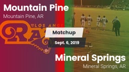 Matchup: Mountain Pine vs. Mineral Springs  2019