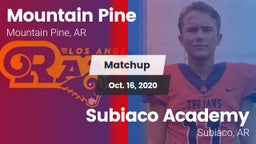 Matchup: Mountain Pine vs. Subiaco Academy 2020