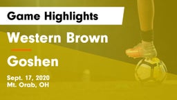 Western Brown  vs Goshen  Game Highlights - Sept. 17, 2020