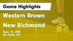Western Brown  vs New Richmond  Game Highlights - Sept. 15, 2020