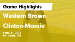 Western Brown  vs Clinton-Massie  Game Highlights - Sept. 21, 2023