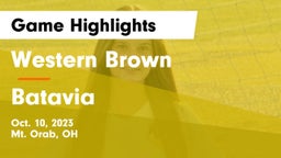 Western Brown  vs Batavia  Game Highlights - Oct. 10, 2023