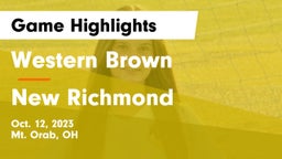 Western Brown  vs New Richmond  Game Highlights - Oct. 12, 2023