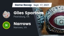 Recap: Giles  Spartans vs. Narrows  2021