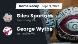 Recap: Giles  Spartans vs. George Wythe  2022